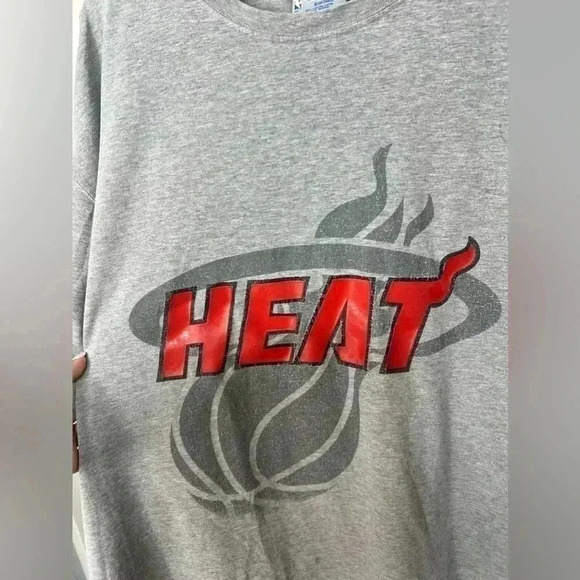 Vintage NBA Blue Label Miami Heat T-shirt Size XL - Picture 2 of 9